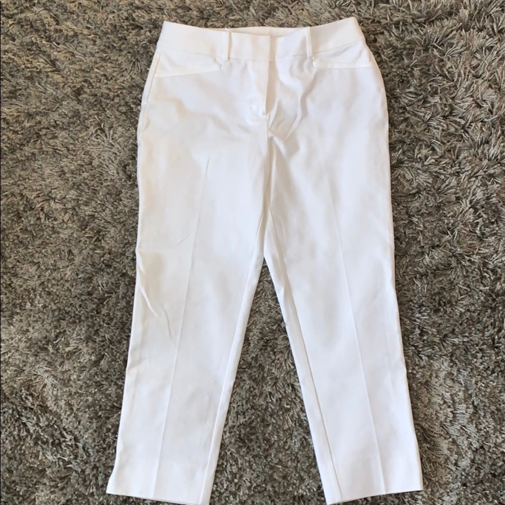 Loft Cropped white pants